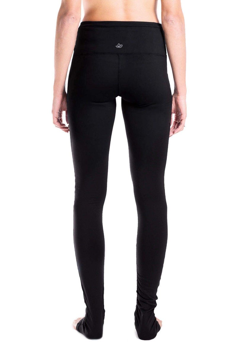 Yogipace Women's 34" High Waisted Goddess Extra Long Yoga Over The Heel Leggings,Black,Size M - Image 2